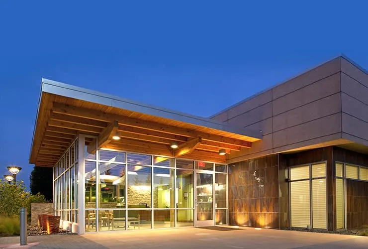 Salmon Creek Plastic Surgery building in the evening
